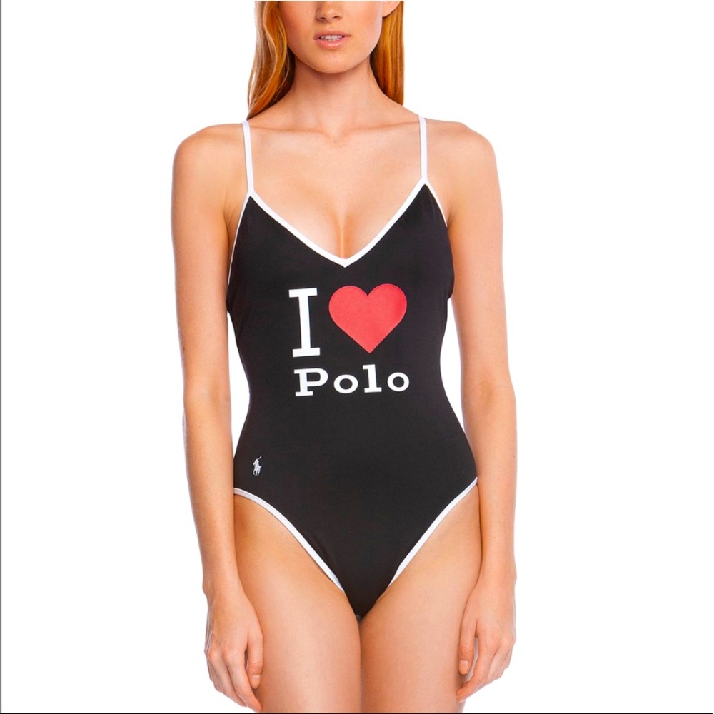 POLO RALPH LAUREN “I ❤️ POLO” Swim Suit Sz L NEW!! - Picture 6 of 12